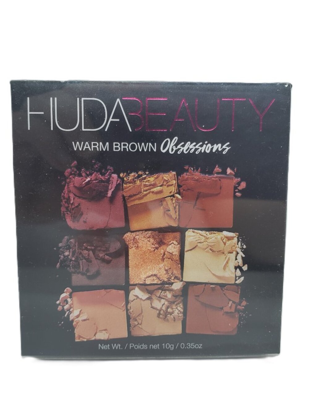 Huda Beauty Obsessions Eyeshadow Palette Warm Brown 9 Shades Neutral Shimmer